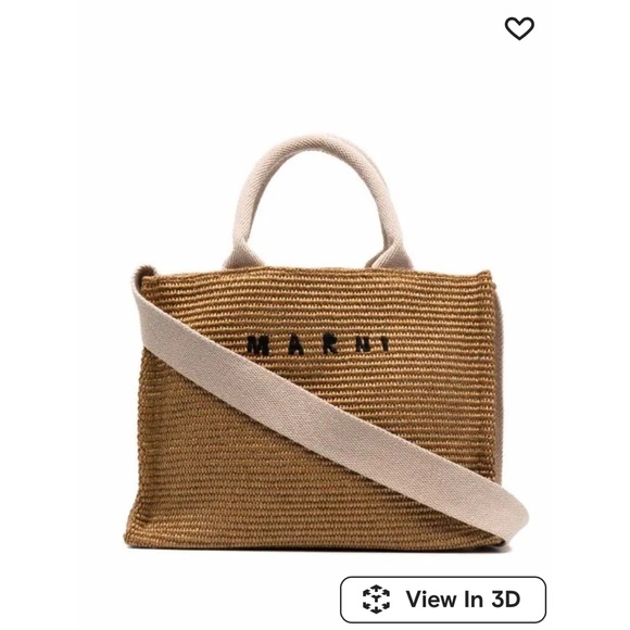 Marni Handbags - Authentic Marni logo-lettering raffia tote bag